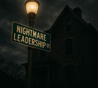 20251031 1258 Nightmare On Leadership Street Simple Compose 01K8x5fc7zfngbf8034qm18aq0