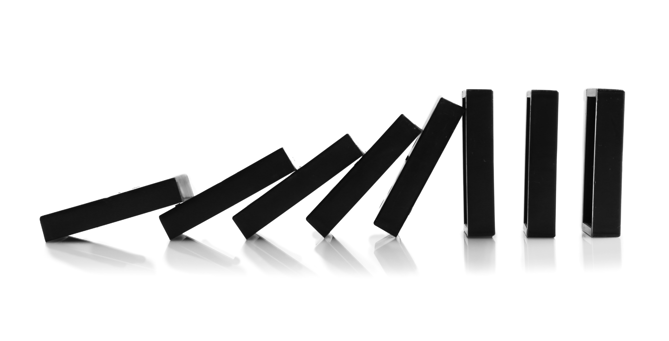 Dominoes dropping