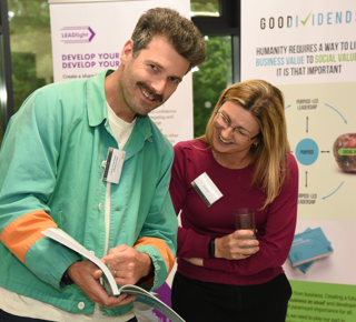 Henry Herbert, Hobbs House Bakery And Jo Draper, Quolux, At Realising Good Growth Book Launch At The University Of Gloucestershire May 2026