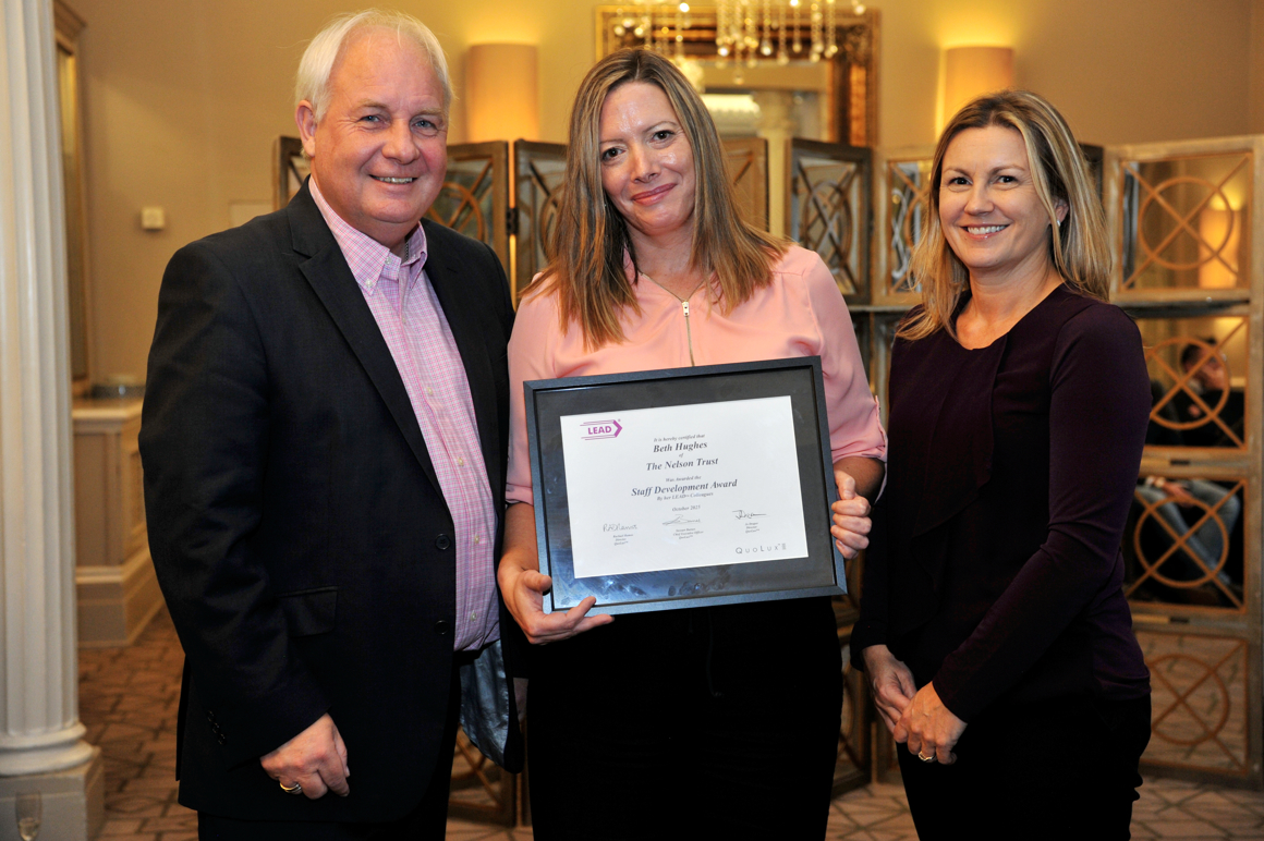 Bath Hughes with her Staff Development award